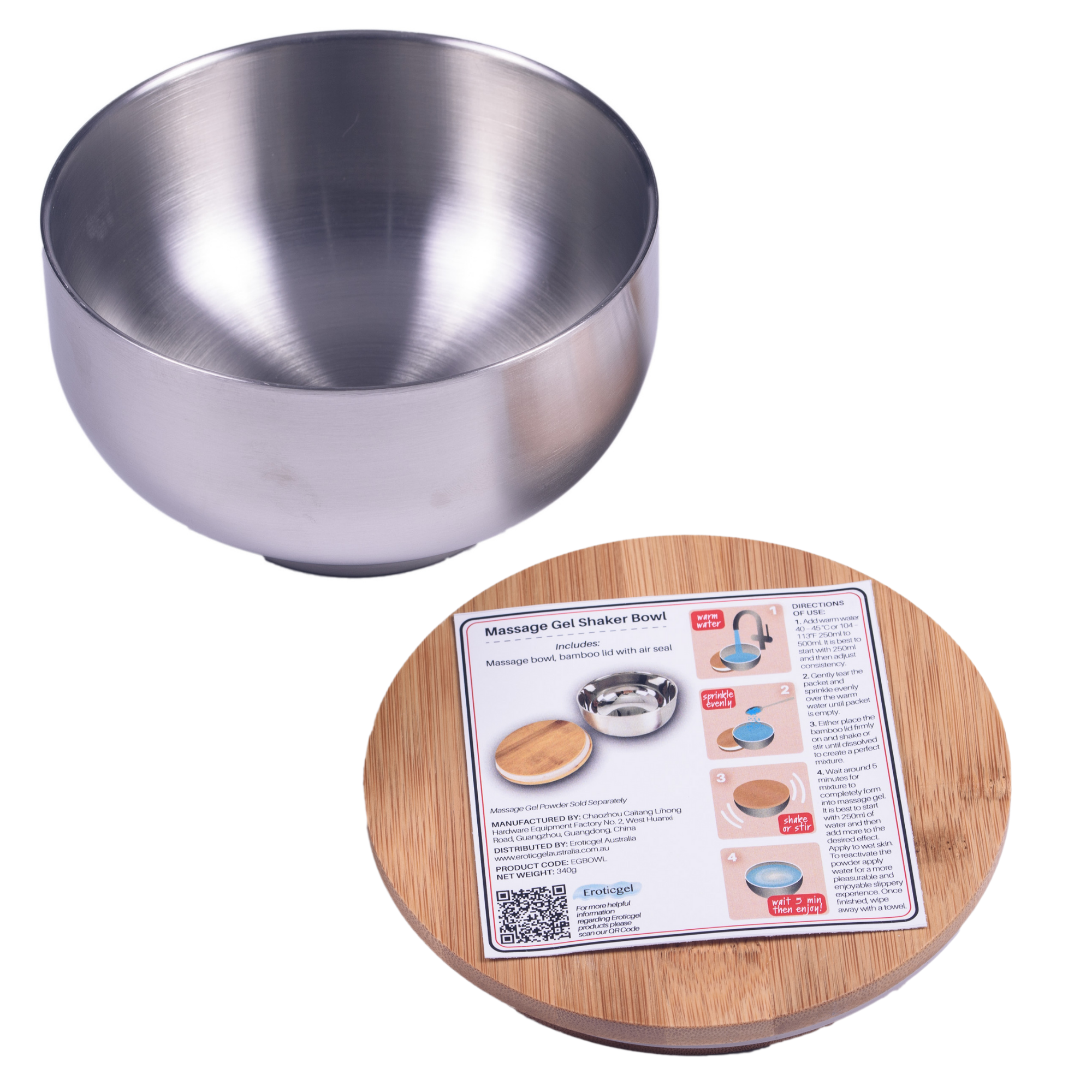 Massage bowl shaker + nuru massage powder 5g x 2